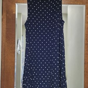 Old Navy Navy and White Polka Dot Dress